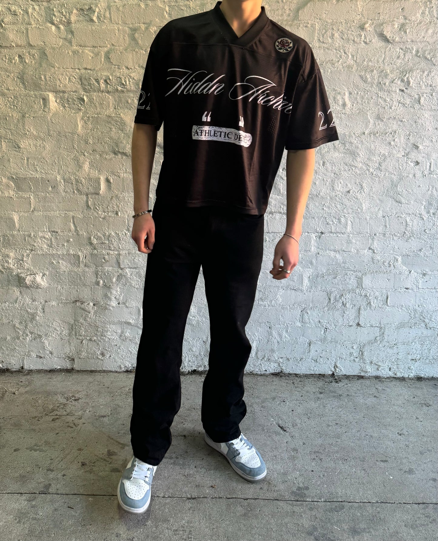 Hiddn Archive Cropped Varsity Jersey