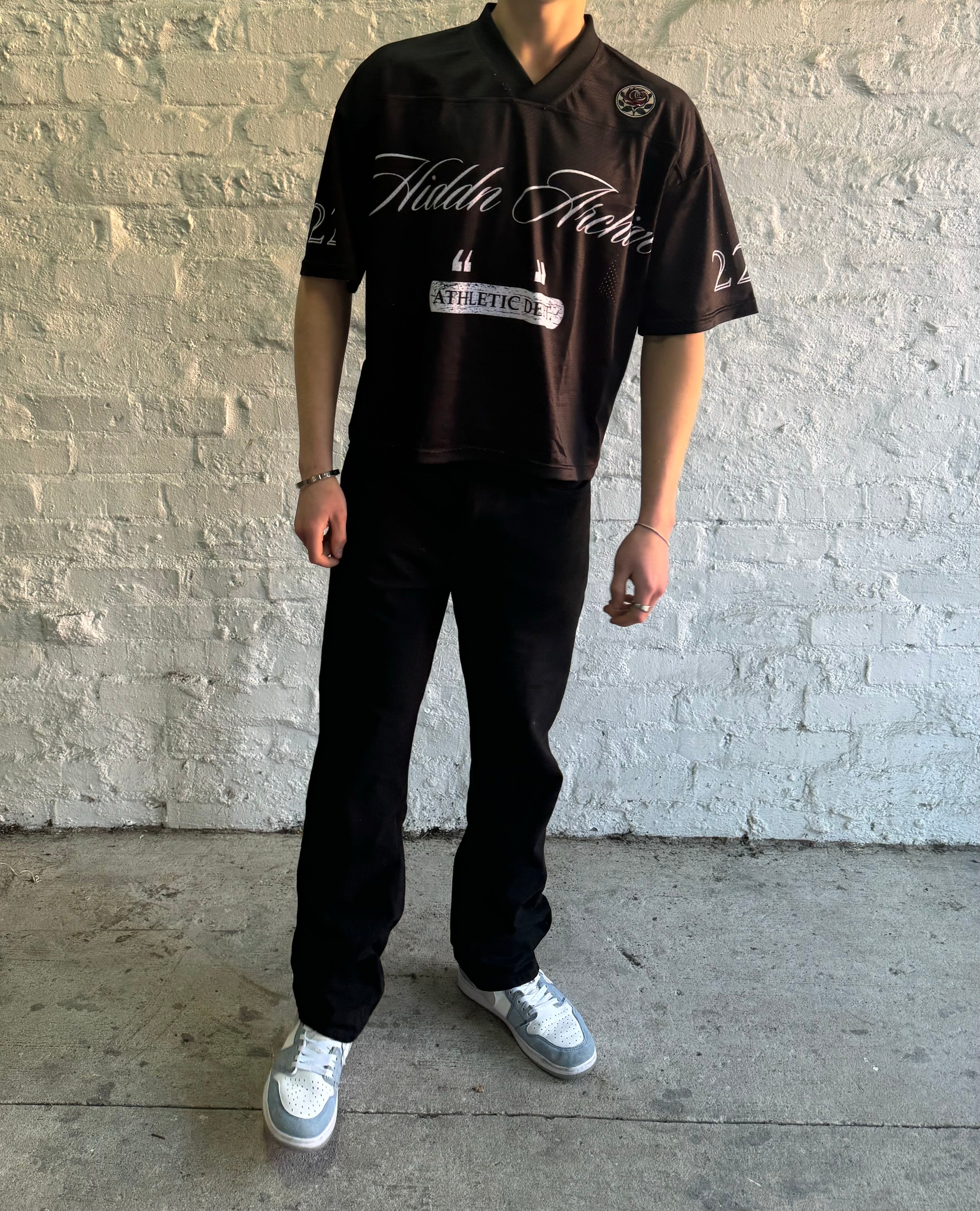 Hiddn Archive Cropped Varsity Jersey