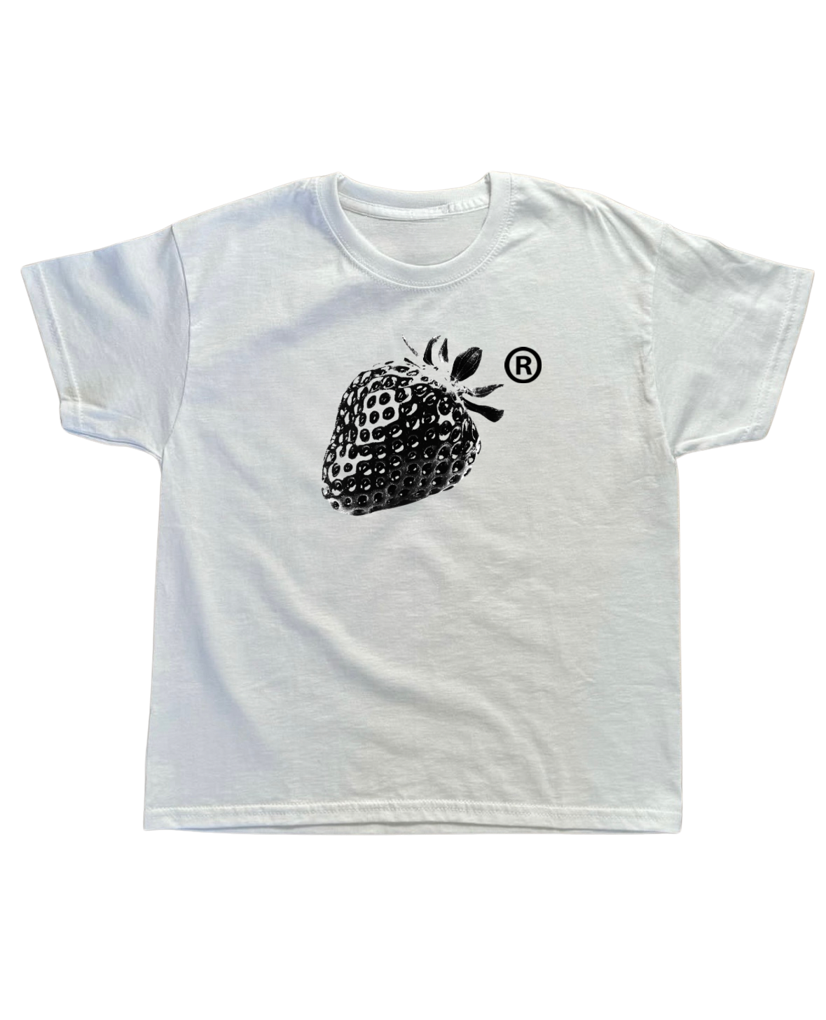 Blackout strawberry Baby Tee