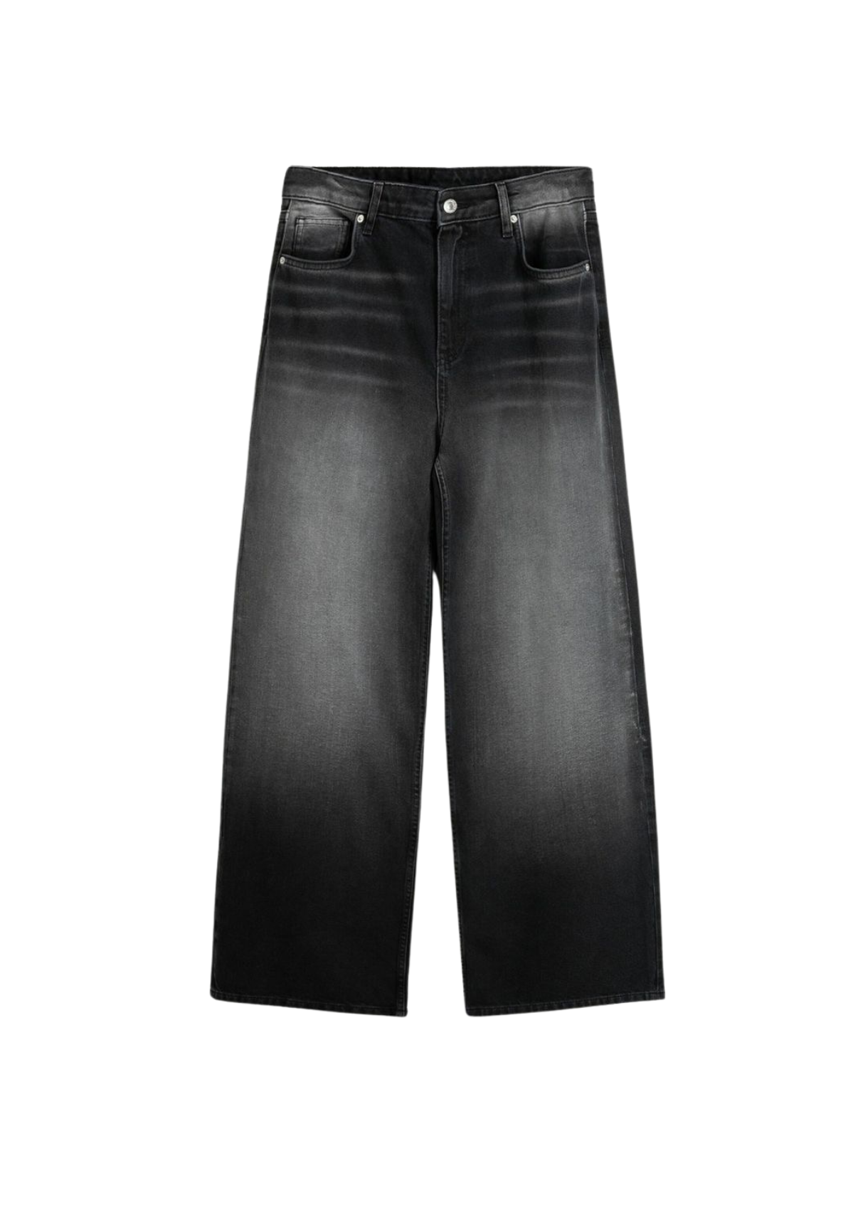 hiddn black baggy washed jeans
