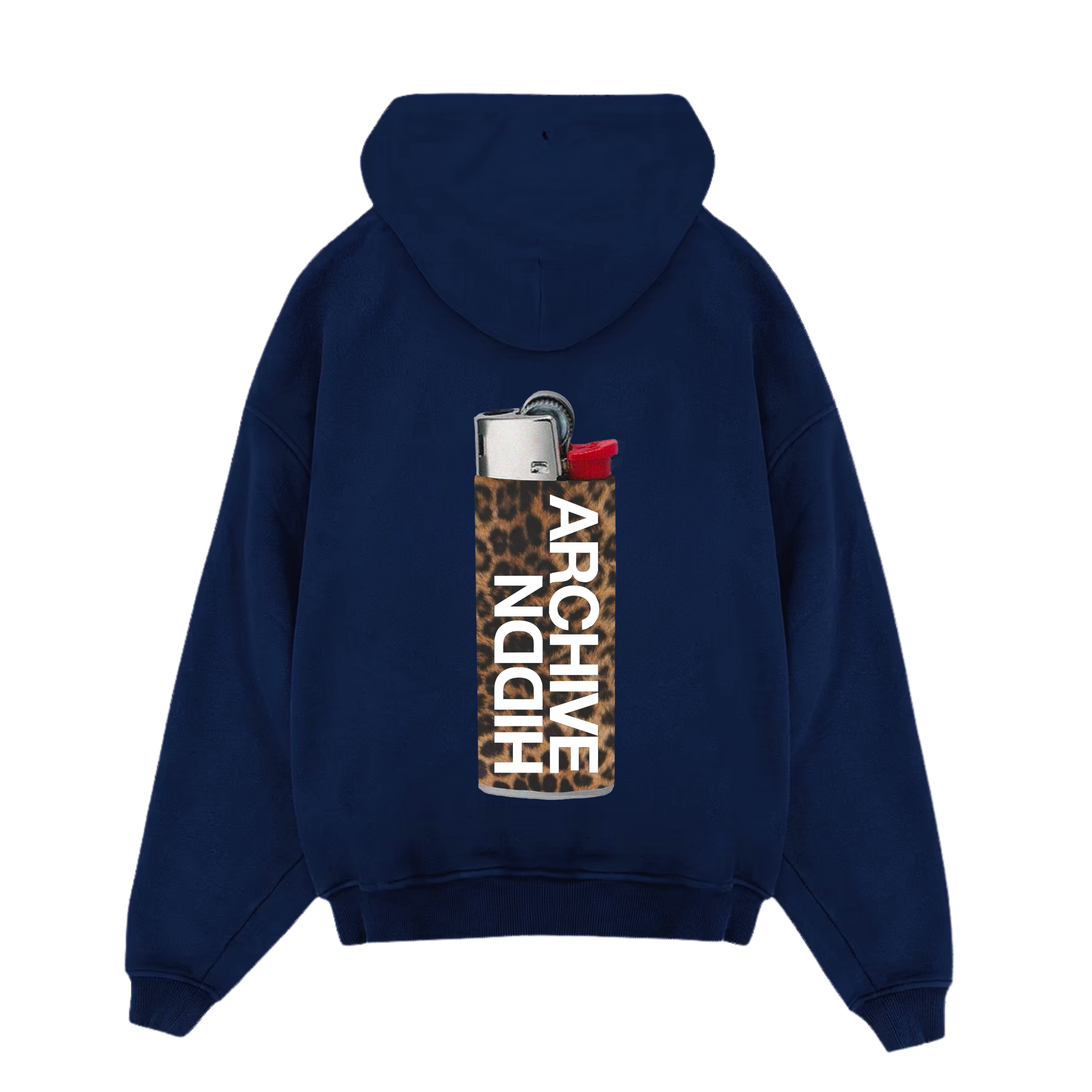 Hiddn “Cheetah Lighter” Navy Hoodie