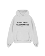 “Social media” Grey heavy weight hoodie