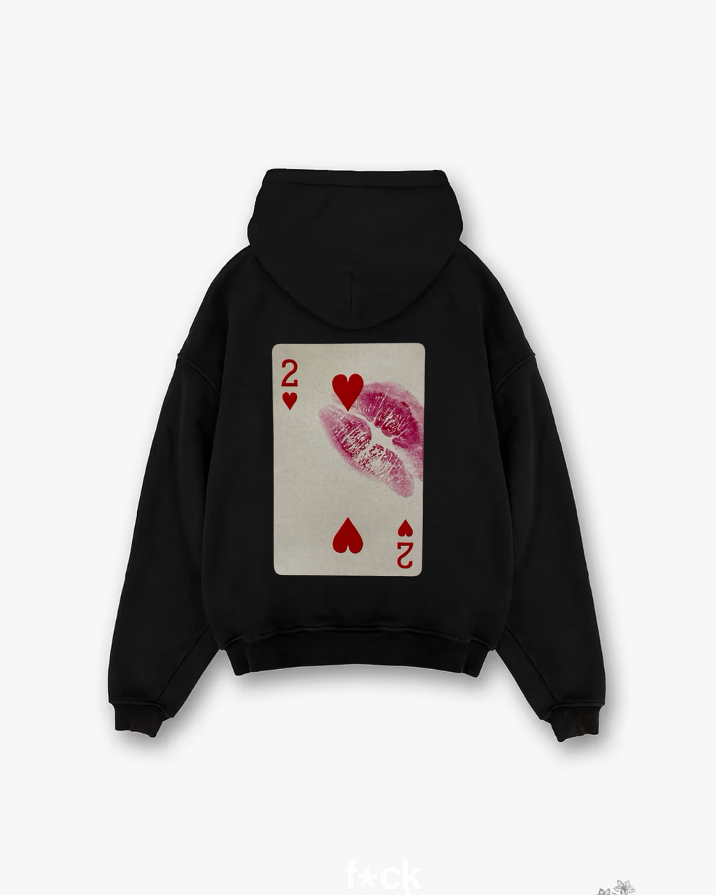 Playing Card Kisses Hiddn Hoodie