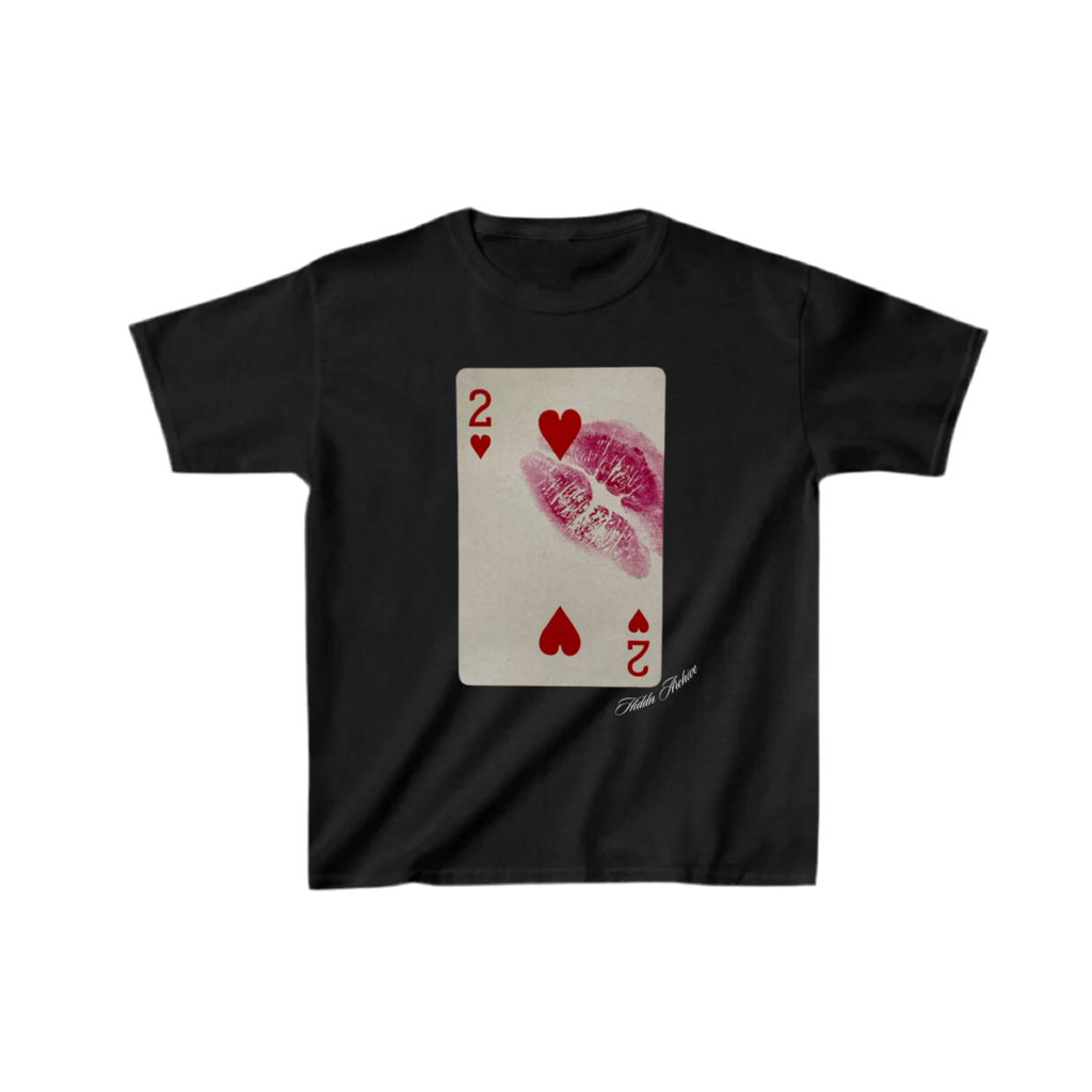 “Kiss Playing Card” Hiddn Baby Tee