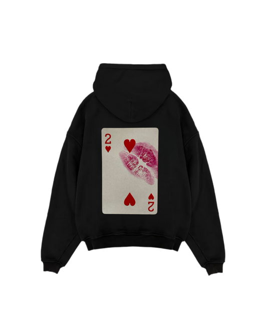 Playing Card Kisses Hiddn Hoodie