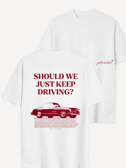 "Driving" Red Aesthetic Graphic Tee