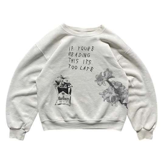 “flowered habits”  Archive Heavy Weight Sweatshirt