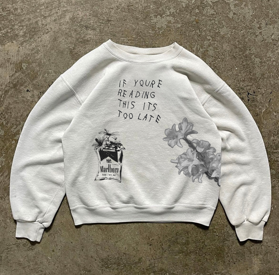 “flowered habits”  Archive Heavy Weight Sweatshirt