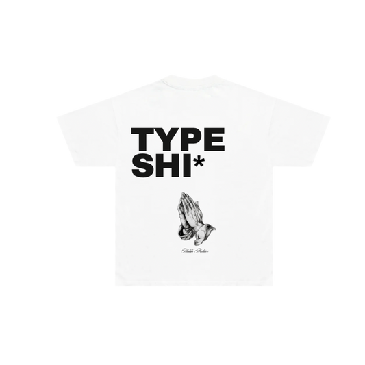 “Type Shi” Hiddn Graphic Tee in White