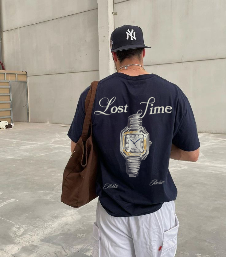 Hiddn “Lost Time” Blue Graphic Tee