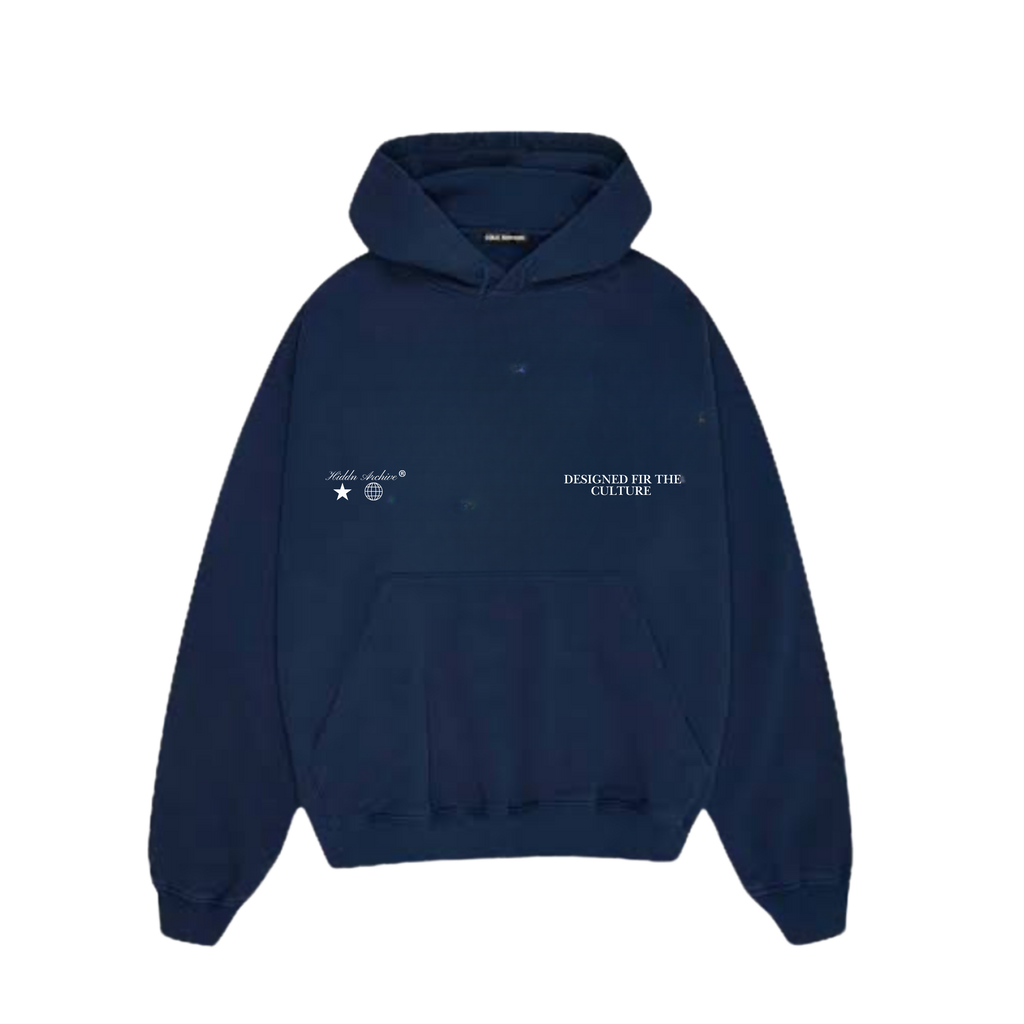 Hiddn “Cheetah Lighter” Navy Hoodie