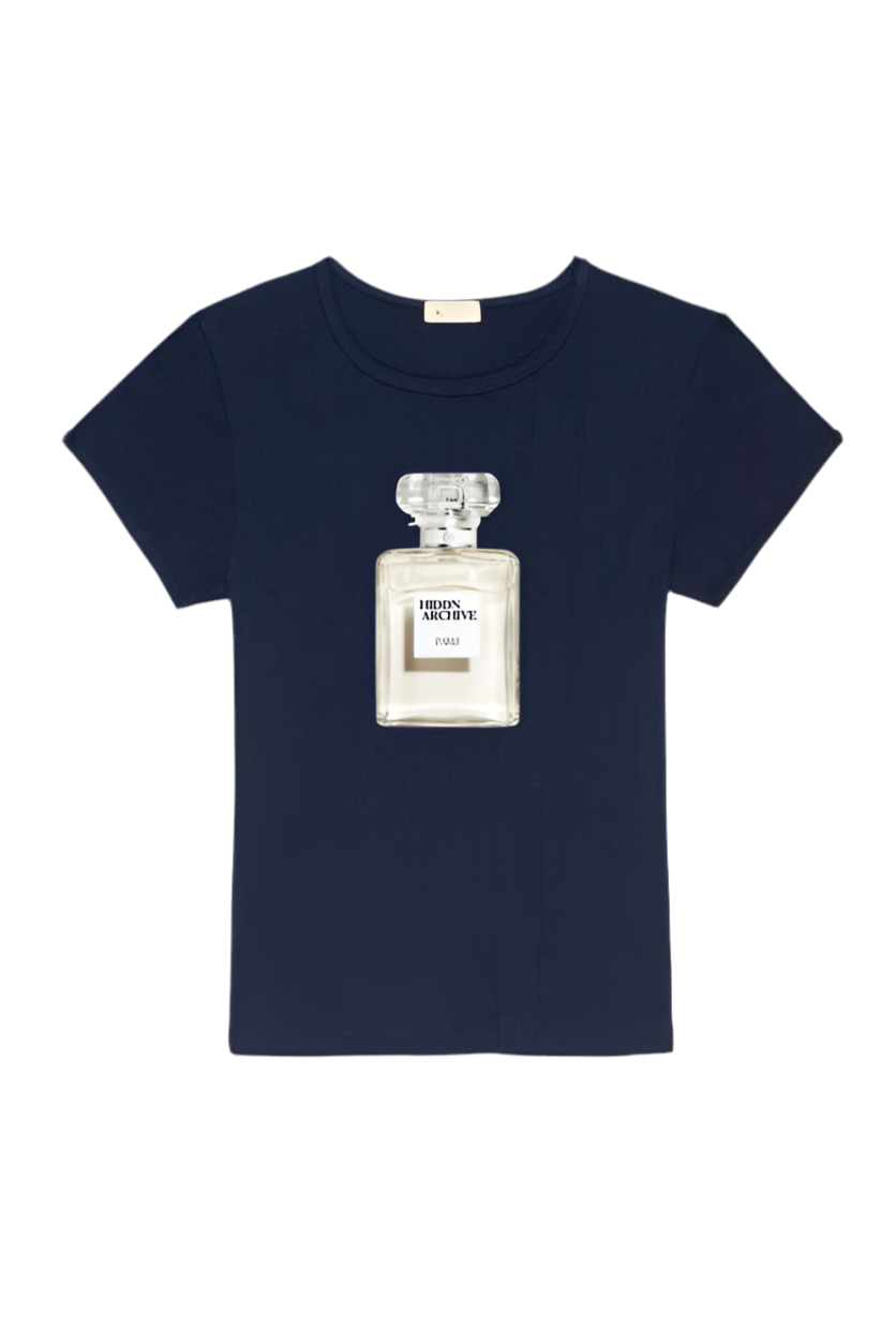 Hiddn Scent Baby Tee Navy blue