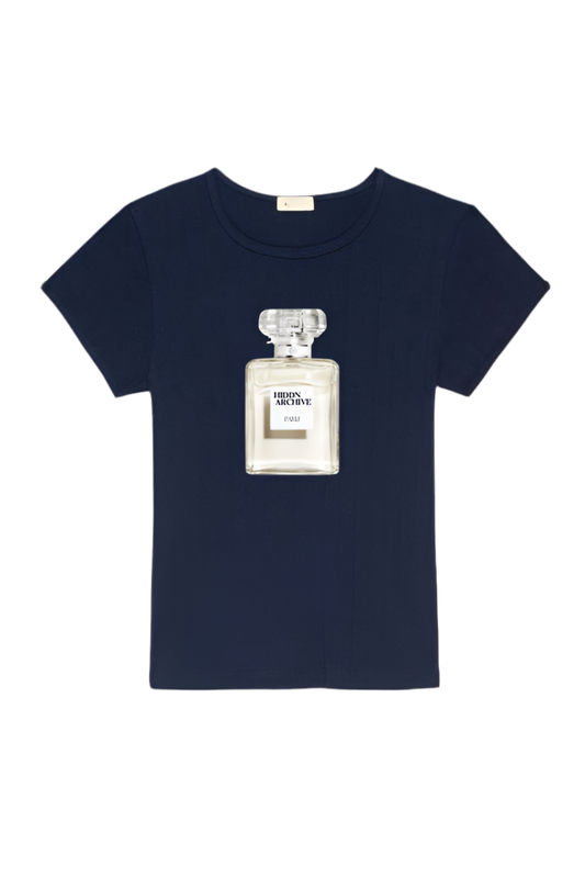 Hiddn Scent Baby Tee Navy blue