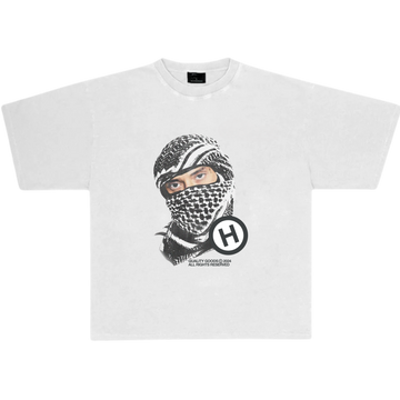 “Mask off” Hiddn White Graphic Tee