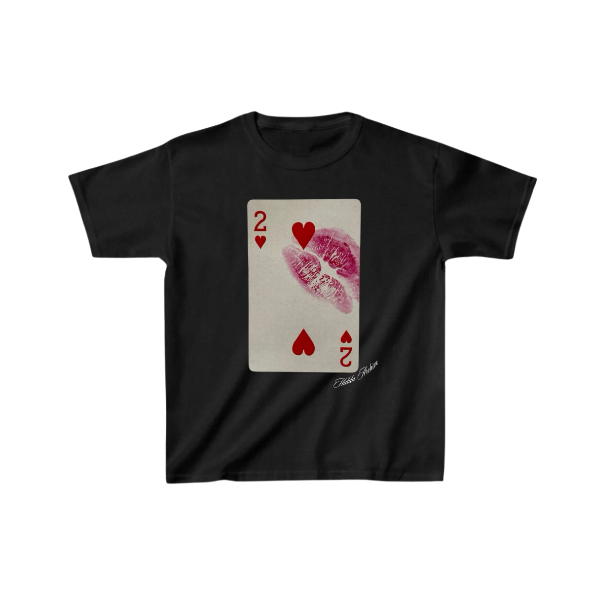 “Kiss Playing Card” Hiddn Baby Tee