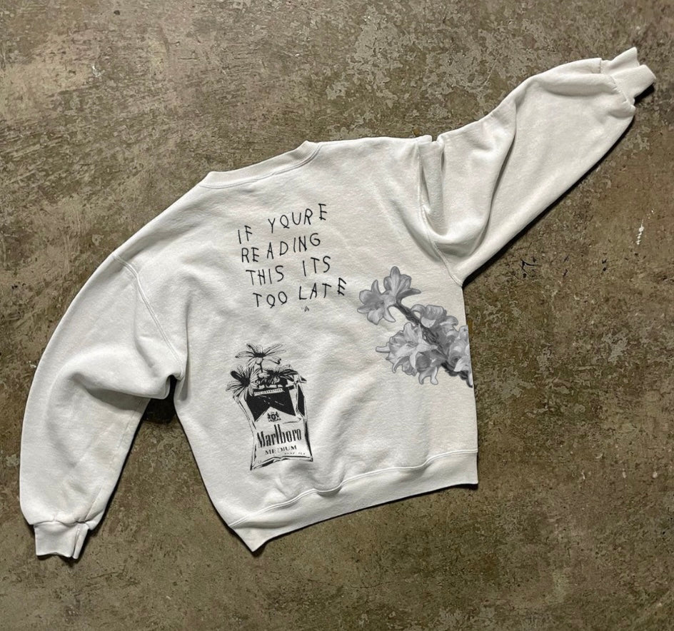 “flowered habits”  Archive Heavy Weight Sweatshirt