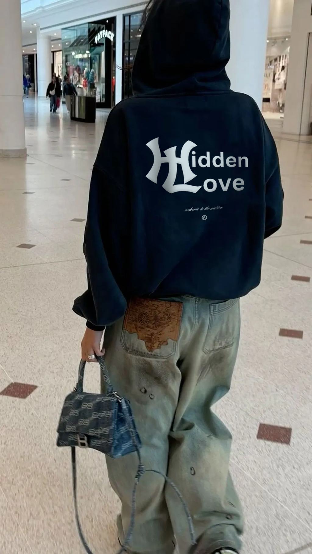 Yankees Hiddn Love Blue HeavyWeight Hoodie