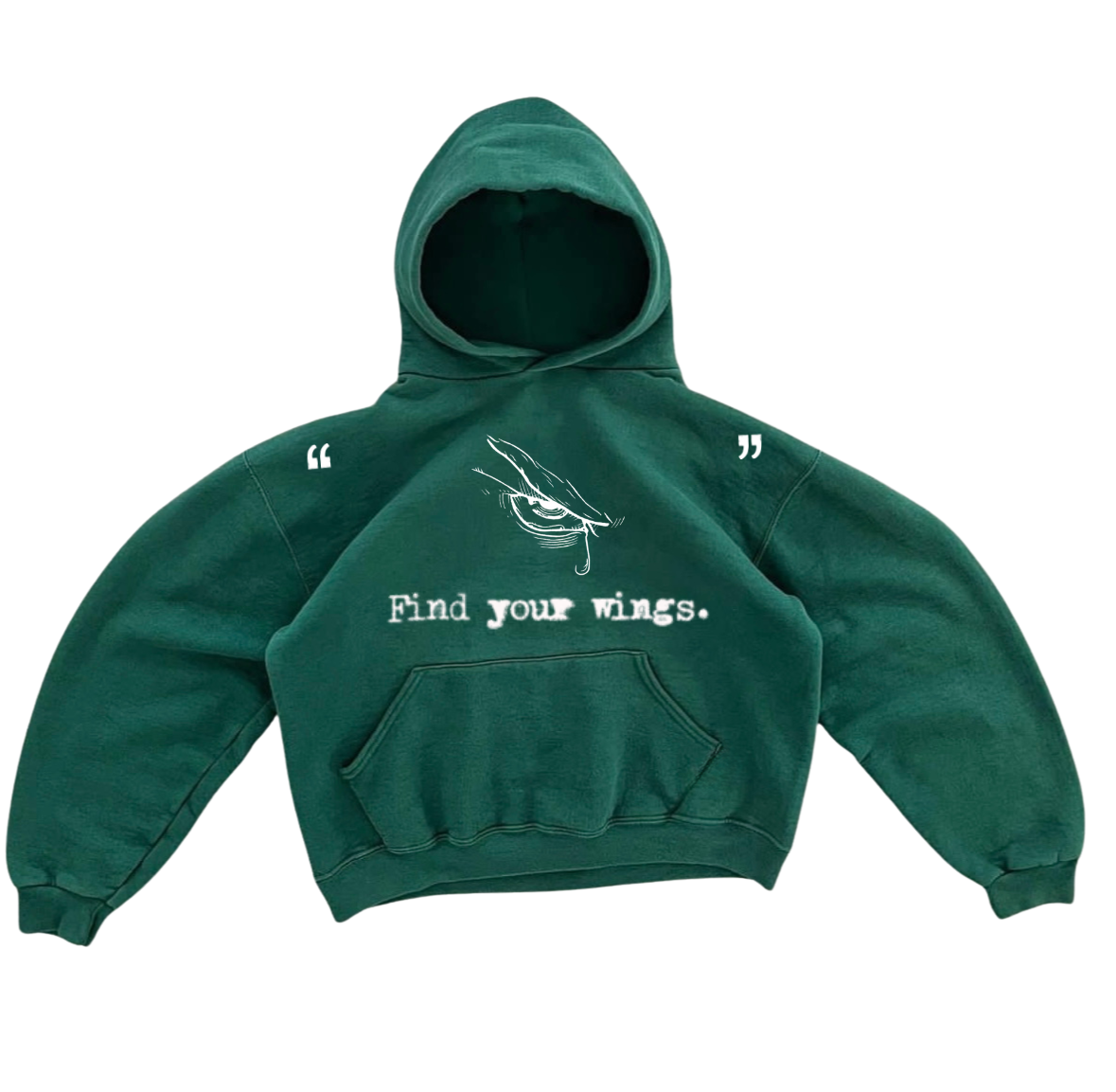 “hiddn” icarus eye green hoodie