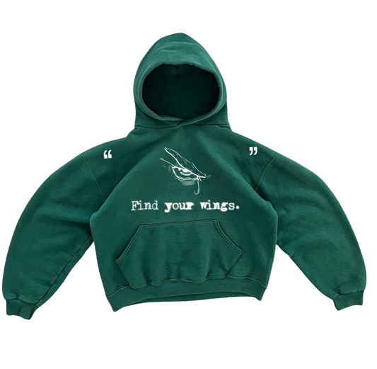 “hiddn” icarus eye green hoodie