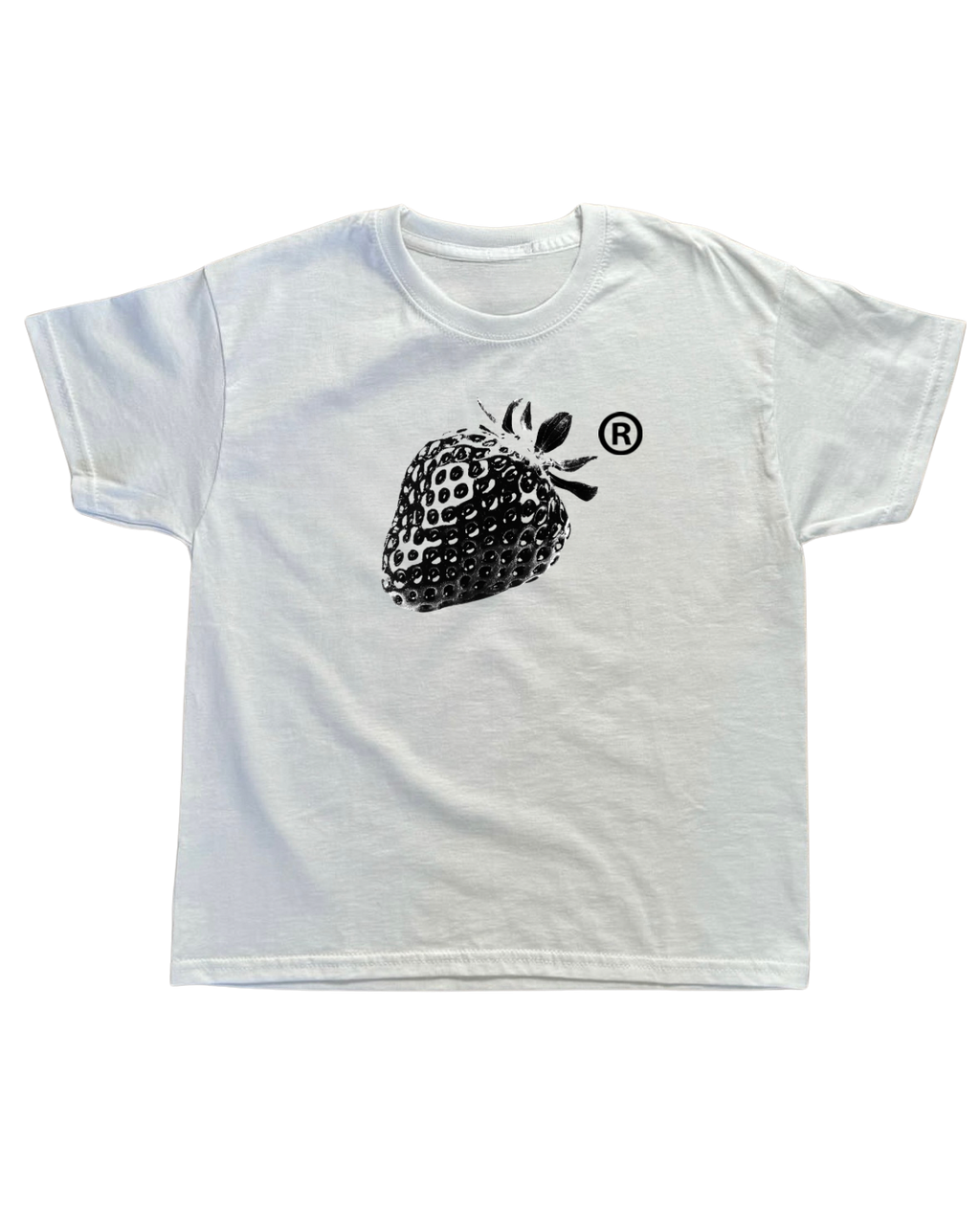Blackout strawberry Baby Tee