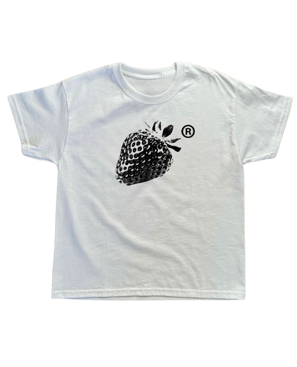 Blackout strawberry Baby Tee