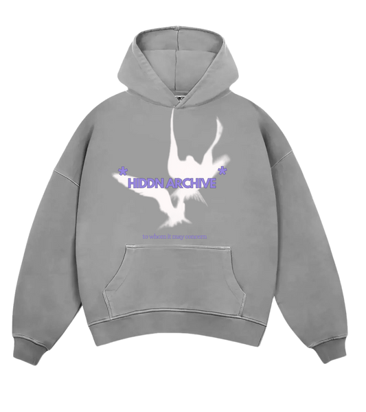 Hiddn Archive Grey Fade Hoodie