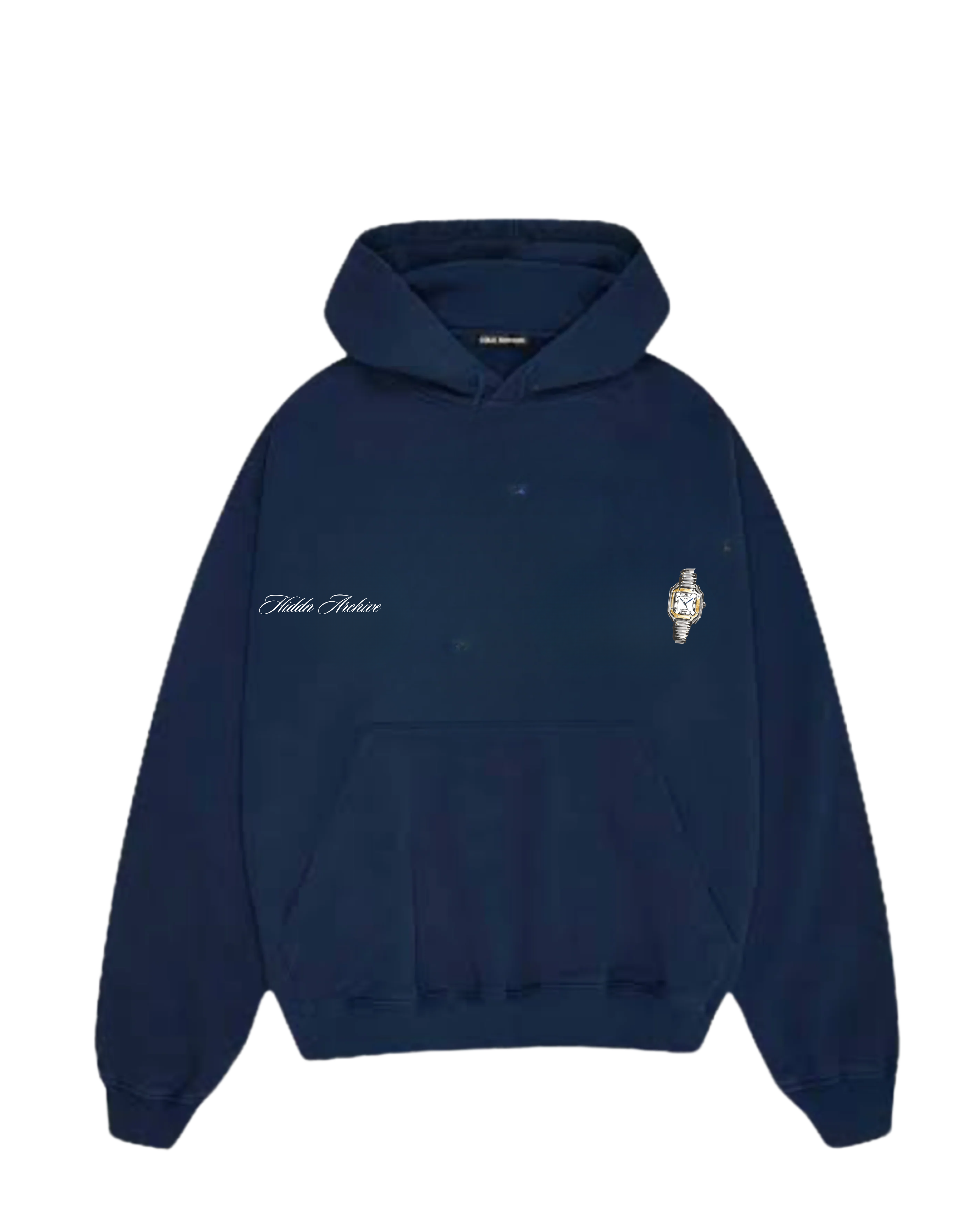 Hiddn “Lost Time” Heavy Weight Blue Hoodie