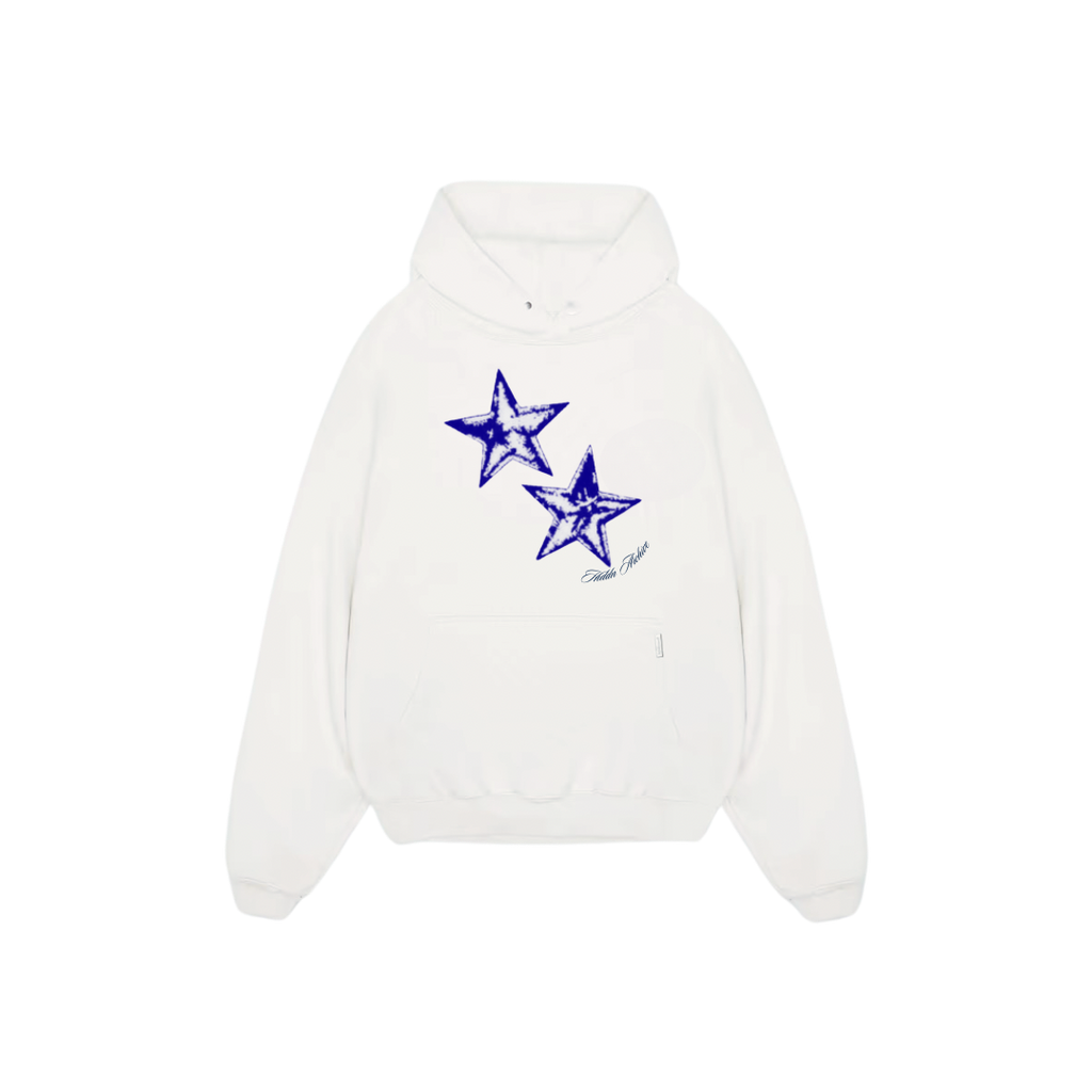 Blue Star Hiddn White Hoodie