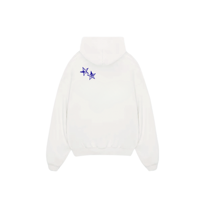 Blue Star Hiddn White Hoodie