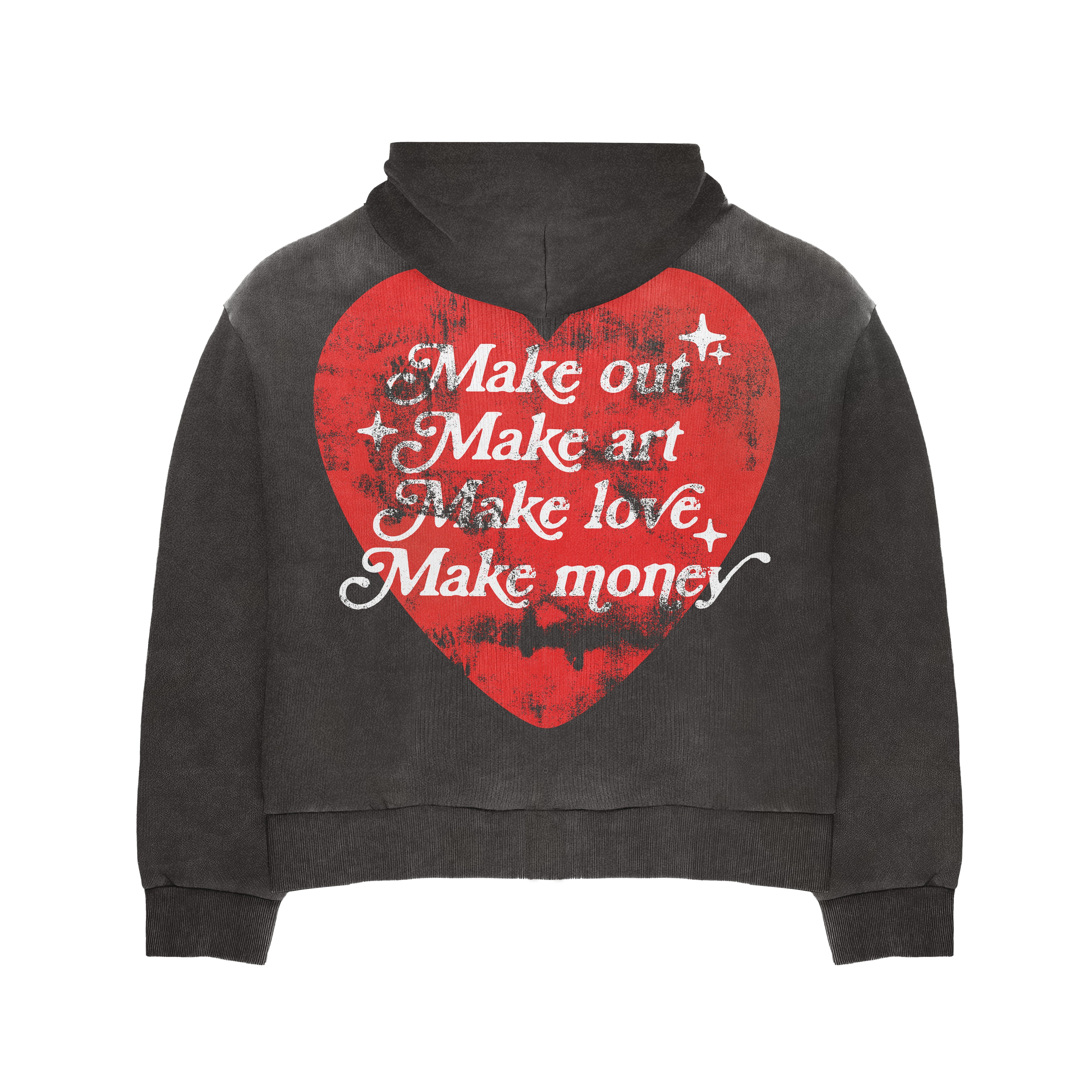 Vintage “Love Sick” Zip Up Unisex Hoodie