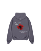 “Rose” Grey Fade Heavy weight Hoodie