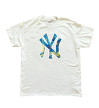 Yankees “Starry Night” White Baby Tee