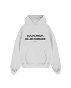 “Social media” Grey heavy weight hoodie