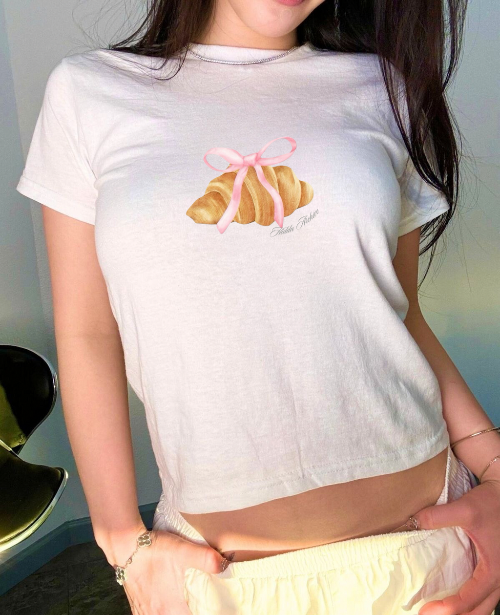 “Croissant” Girls Baby Tee