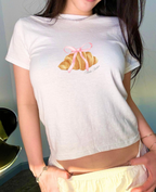 “Croissant” Girls Baby Tee