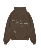 “Call me” Brown Hiddn Hoodie