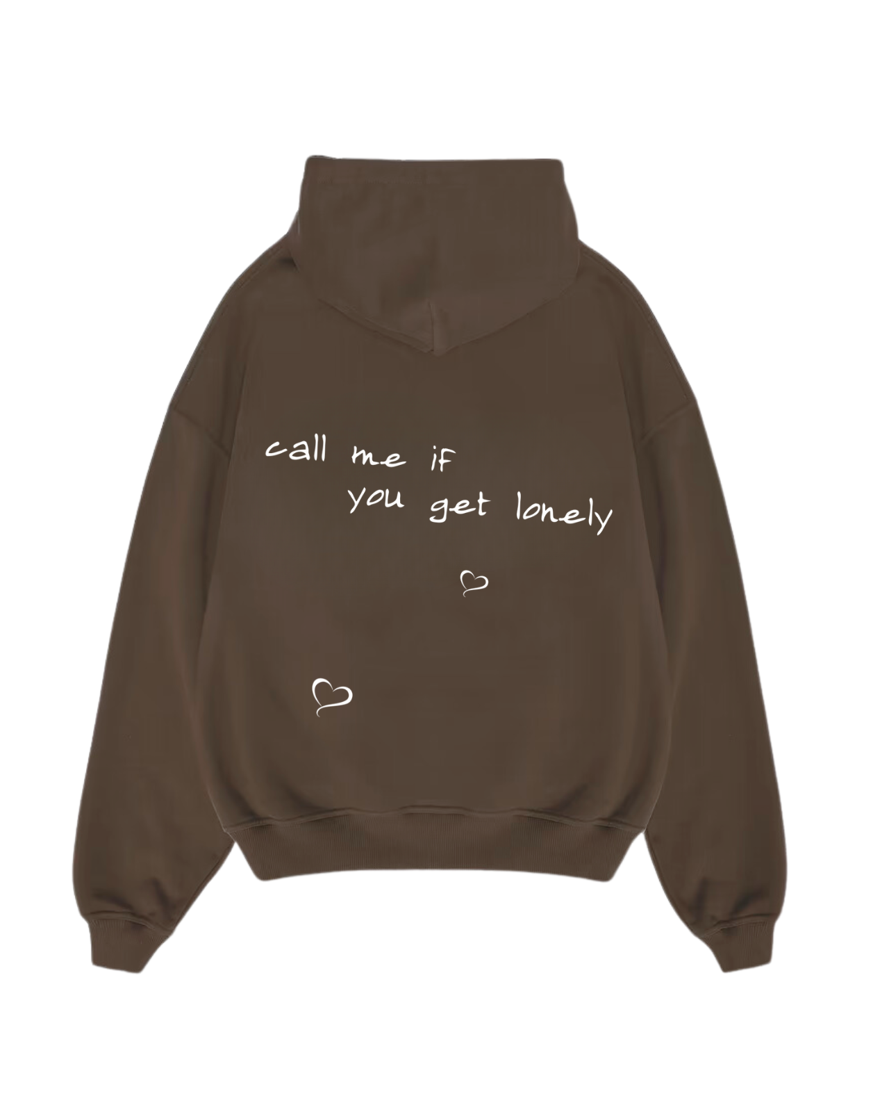 “Call me” Brown Hiddn Hoodie