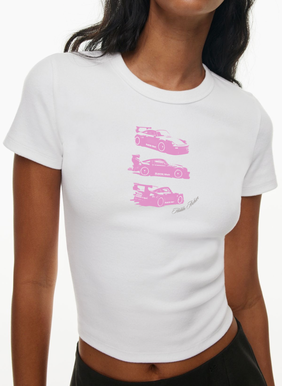 Pink Hiddn Car Baby Tee