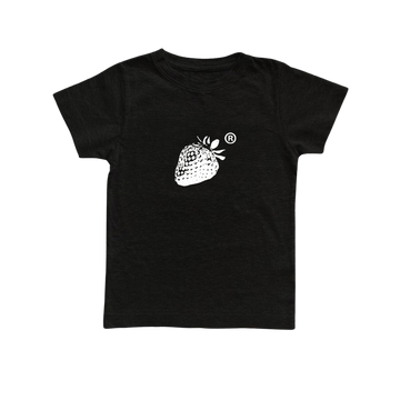 Straw Berry Baby Tee ( Black )