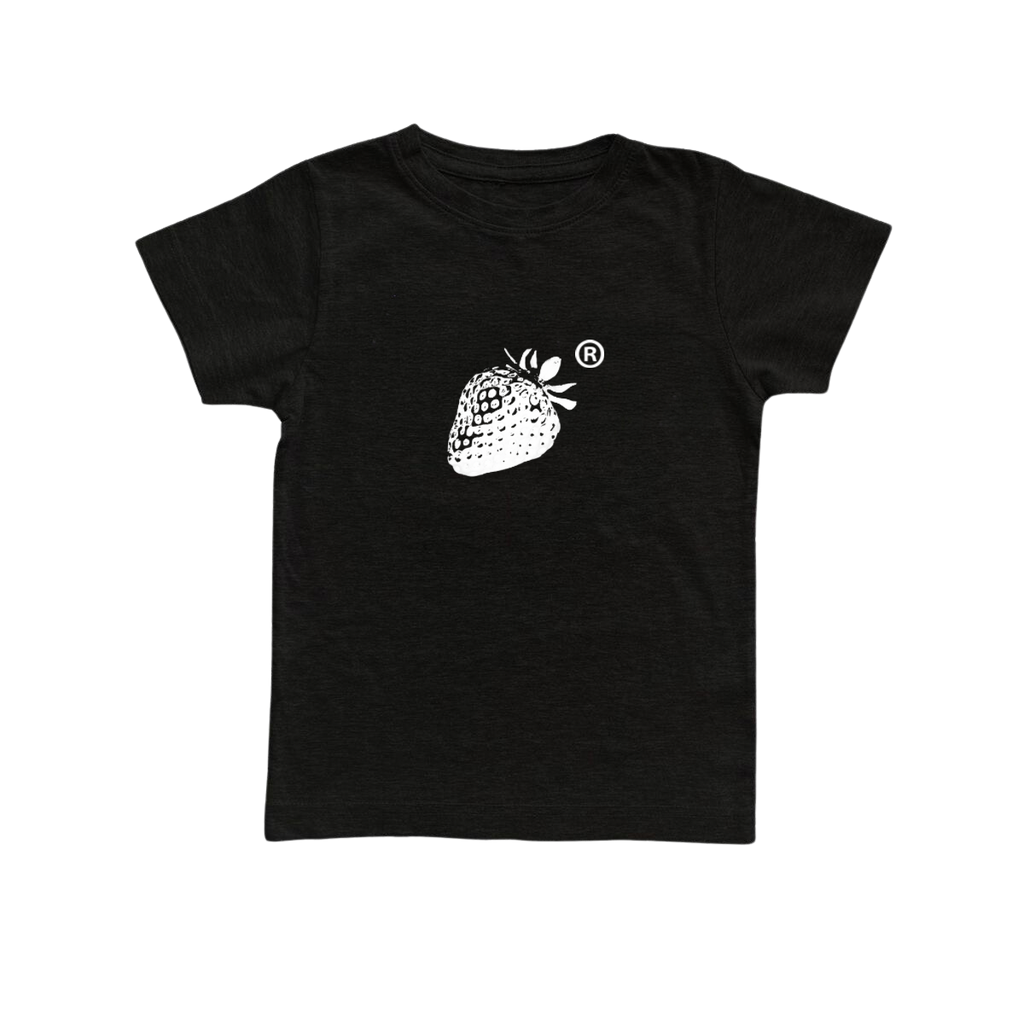 Straw Berry Baby Tee ( Black )