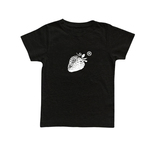 Straw Berry Baby Tee ( Black )