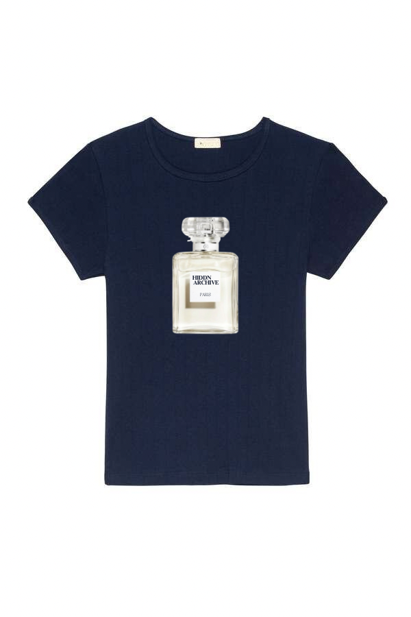 Hiddn Scent Baby Tee Navy blue