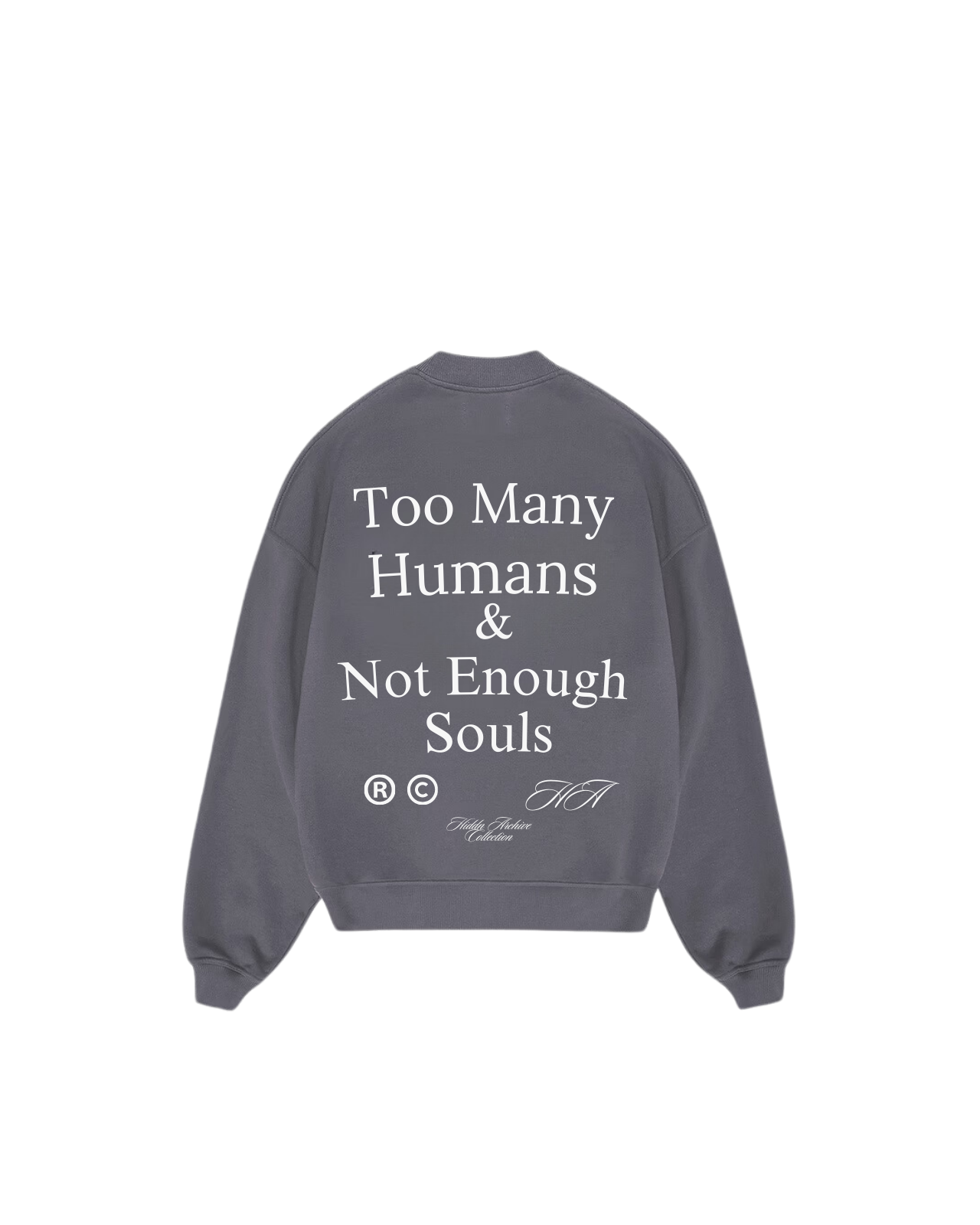 Hiddn “SOUL” Heavy Weigth Grey Crew Neck