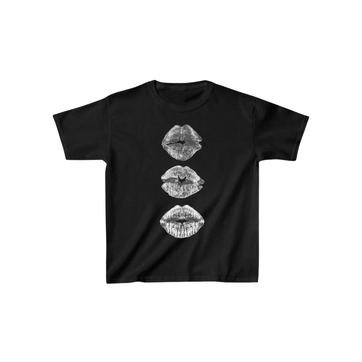 “Kisses” Hiddn Archive Black Baby Tee