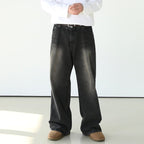 hiddn black baggy washed jeans