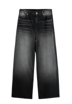 hiddn black baggy washed jeans