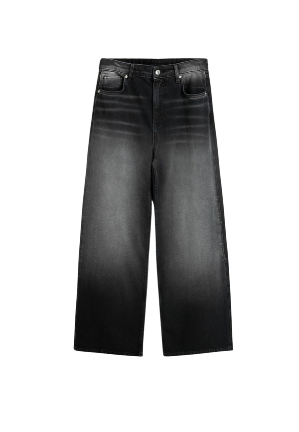hiddn black baggy washed jeans