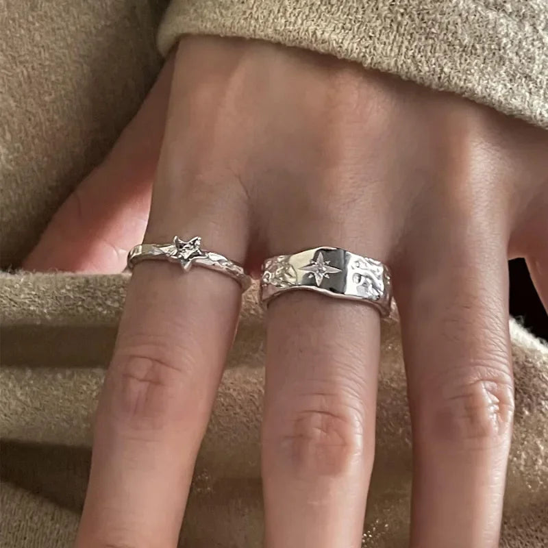 Hiddn Melt Silver Rings