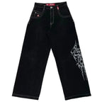 Hip Hop Dice Embroided Baggy Jeans
