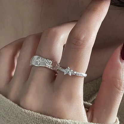 Hiddn Melt Silver Rings